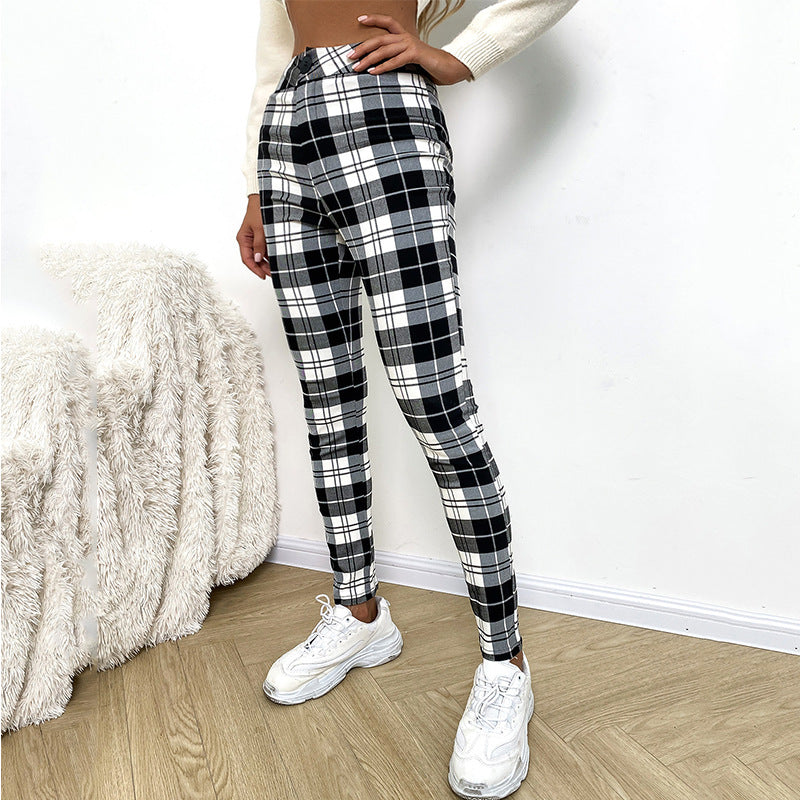 Stretchy 2025 plaid pants