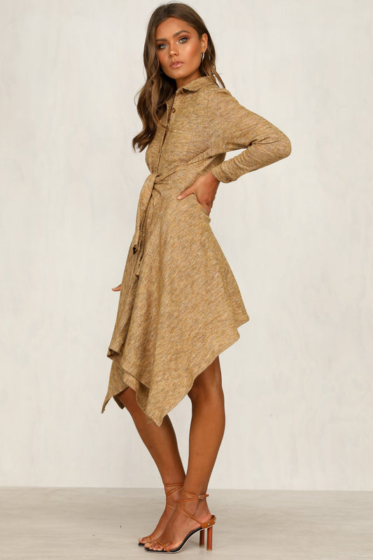 Chic eve khaki dress