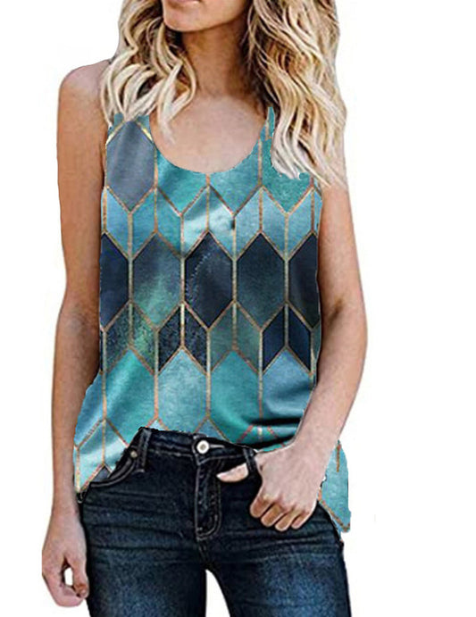 Sleeveless edgy party top